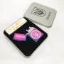 Дугова електроімпульсна запальничка USB Україна металева коробка HL-447. Колір: хамелеон