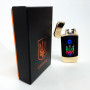 Дугова електроімпульсна запальничка із USB-зарядкою Україна LIGHTER HL-439. Колір: золотий