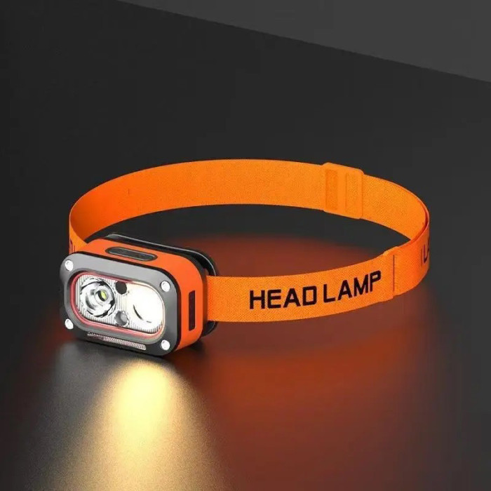 Ліхтар налобний G08-2XPG(white+yellow)+LED(red), Налобний ліхтар для автолюбителів, Led ліхтар налобний