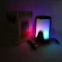 Портативна колонка TG652 5W з RGB підсвічуванням та ремінцем, акумуляторна колонка для музики. Колір: чорний