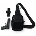 Тактична чоловіча сумка з кобурою Cordura 1000D – 6 кишень, чорна