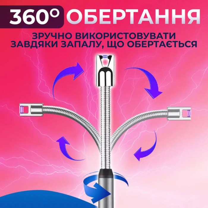 Запальничка електрична BBQ Lighter імпульсна плазмова вітрозахисна USB запальничка для газової плити