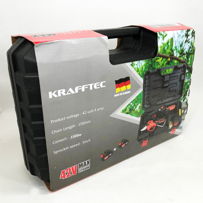 Комплект акумуляторного інструменту 2в1 міні пила секатор KRAFFTEC 36V 4АР