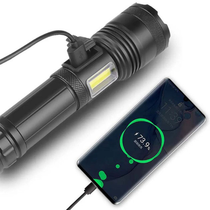 Ліхтарик PLD-P815 White Laser LED PM10-TG+COB, Ліхтарик тактичний акумуляторний ручний