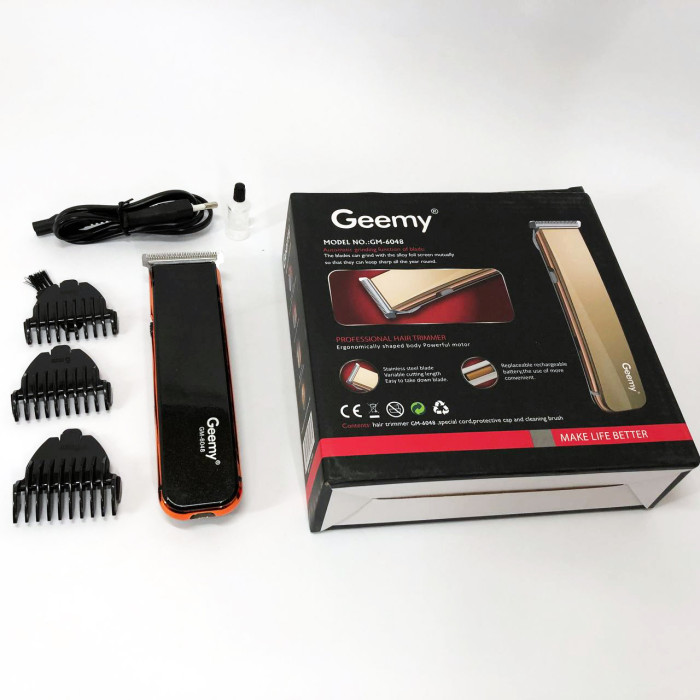 Машинка для стрижки GEMEI GM-6048, Машинка для стрижки домашня, електробритва для голови. Колір: чорний