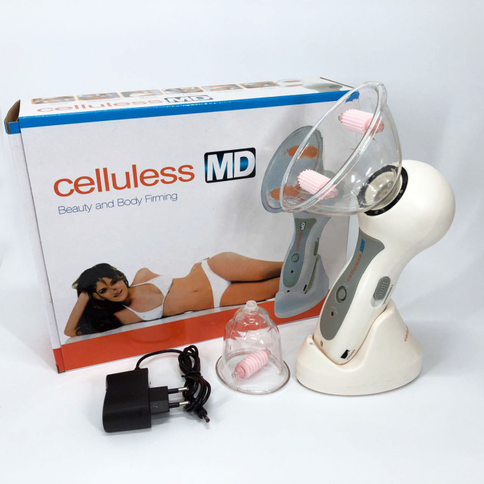 Масажер вакуумний антицелюлітний Celluless MD NEW вакуумно-роликовий ефективний масажер Целюлес