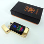 Дугова електроімпульсна запальничка із USB-зарядкою Україна LIGHTER HL-439. Колір: золотий