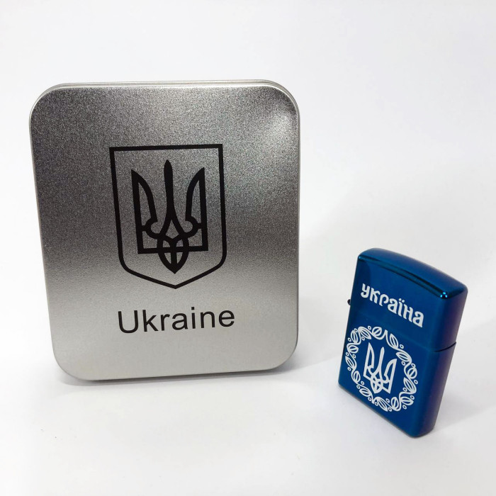 Дугова електроімпульсна запальничка USB металева коробка HL-447. Колір: синій