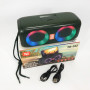 Портативна колонка TG333 2x5W з підсвічуванням RGB, акумуляторна колонка для музики. Колір: зелений