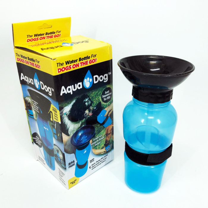 Поїлка для собак дорожня переносна Aqua Dog 537 мл портативна пляшка для великих та дрібних собак FS-97