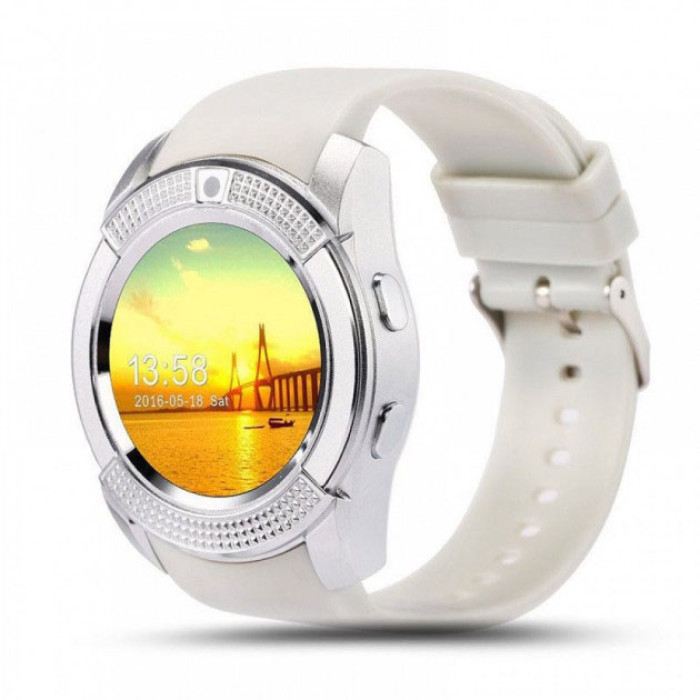 Розумний смарт-годинник Smart Watch V8. Колір: білий
