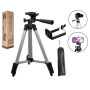 Штатив для телефону та фотоапарата Tripod 3110 PRO портативний трипод 0,35-1.02м висота. Колір: срібний