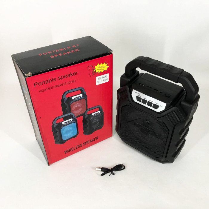 Бездротова портативна колонка Bluetooth YF-668BT. Колір: чорний