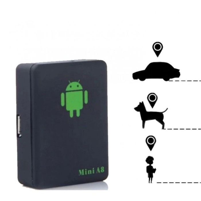 Міні GPS трекер через SIM карту А8 з вбудованим мікрофоном, GPS GSM трекер для авто, Маячок