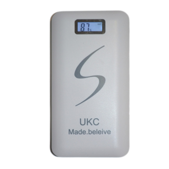 Портативне мобільне заряджання Power Bank 30000/9600mAh UKC, Умб зарядне power bank. Колір: білий