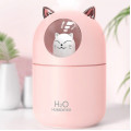 Зволожувач повітря Humidifier H2O Cat USB із котиком на 300мл. Колір: рожевий