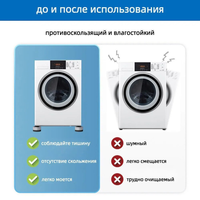 Антивібраційні гумові підставки для меблів, пральної машини, Протиковзкі накладки