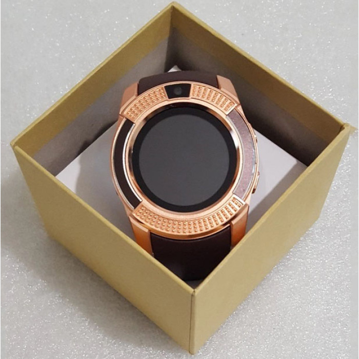 Розумні смарт-годинник Smart Watch V8. Колір: коричневый