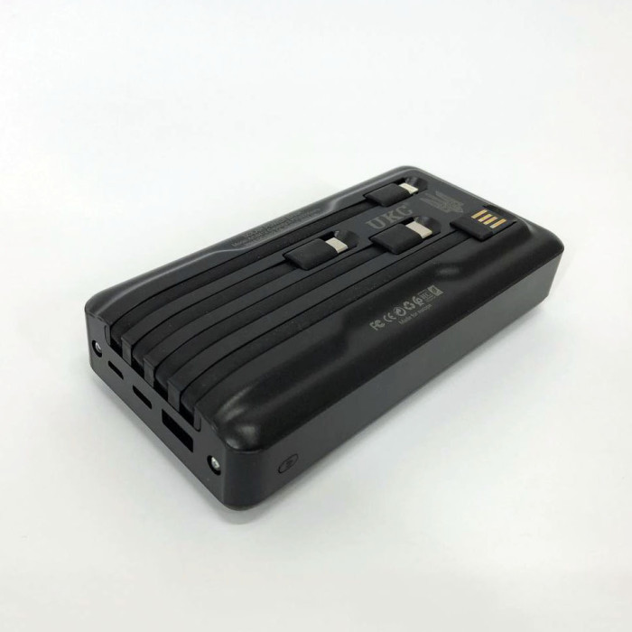 Портативний зарядний пристрій на 20000mAh, Power Bank на сонячній батареї, для планшета. Колір: чорний