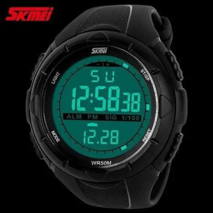 Чоловічий годинник SKMEI 1025BK ARMY BLACK, годинник тактичний протиударний. Колір: чорний