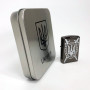 Дугова електроімпульсна запальничка USB Україна металева коробка HL-446. Колір: чорний