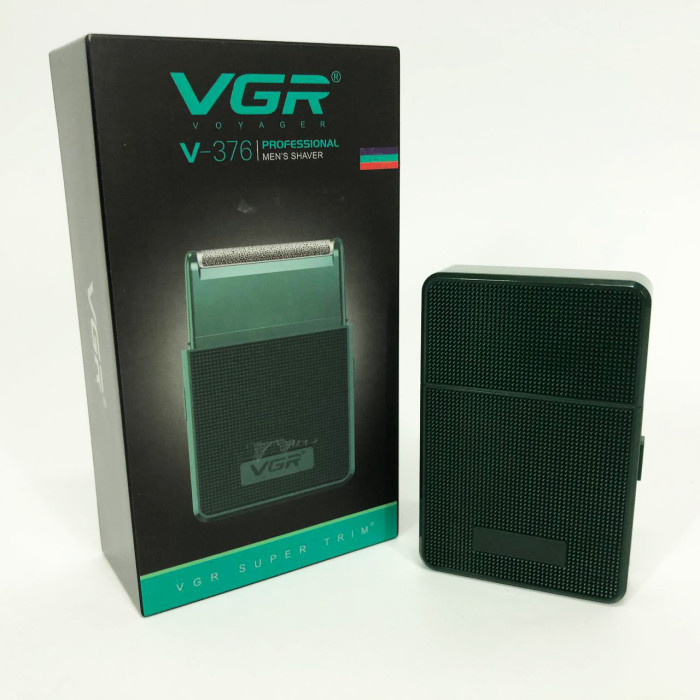 Електробритва VGR V-376 GREEN шейвер, Професійний шейвер-електробритва, Портативна бритва