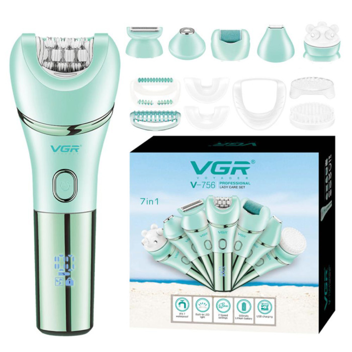 Епілятор VGR V-756 GREEN 7 в 1