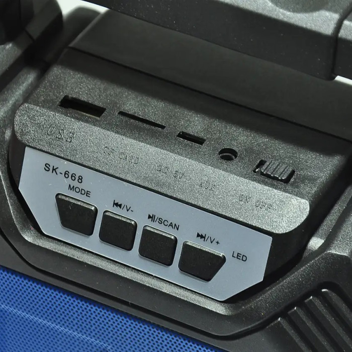 Бездротова портативна колонка Bluetooth YF-668BT. Колір: синій