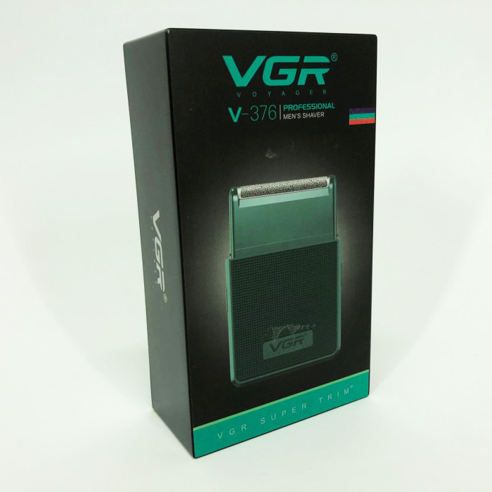 Електробритва VGR V-376 GREEN шейвер, Професійний шейвер-електробритва, Портативна бритва