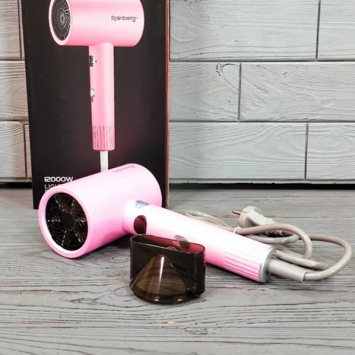 Професійний фен для волосся з іонізацією Rainberg RB-2253 2000Вт Pink