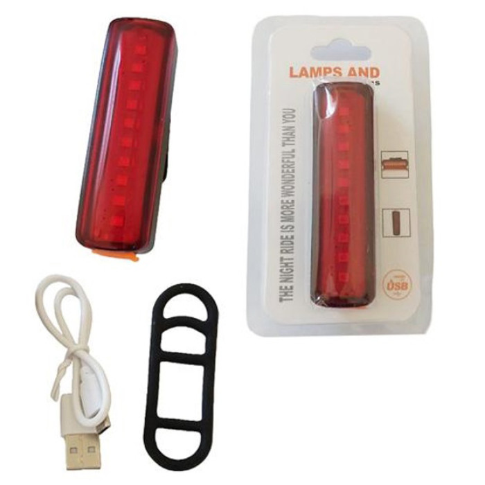Велоліхтар XFL-102-10SMD, Стоп-сигнал на задню раму велосипеда, Ліхтар для велосипеда з акб.