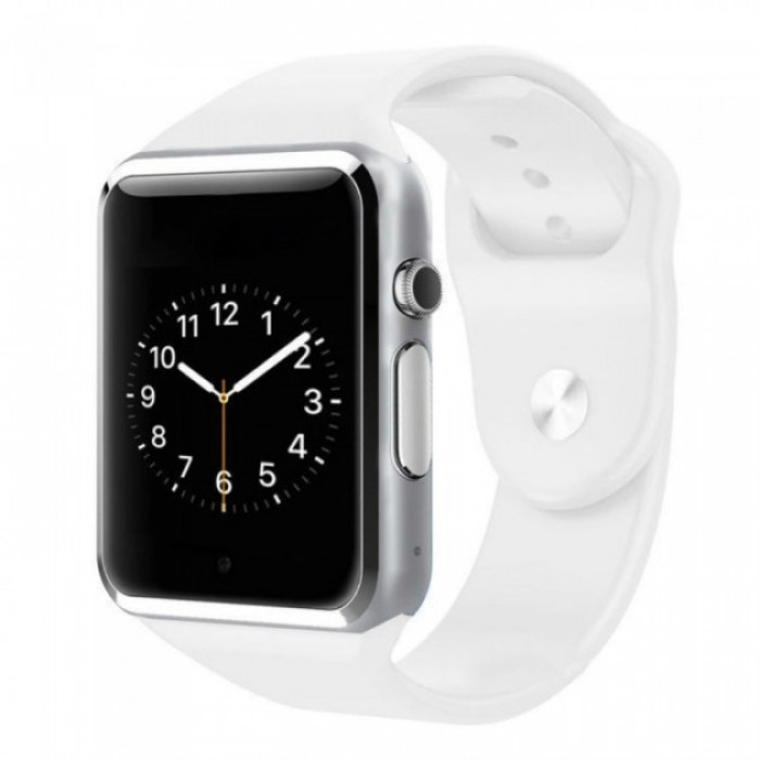 Смарт-годинник Smart Watch A1 розумний електронний зі слотом під sim-карту + карту пам'яті micro-sd. Колір: білий