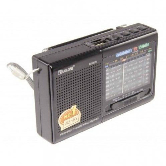 Портативна стовпчик радіо MP3 USB Golon RX-6622. Колір: чорний
