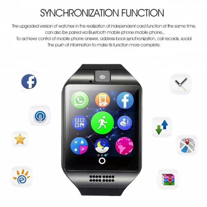 Смарт-годинник Smart Watch Q18. Колір: чорний