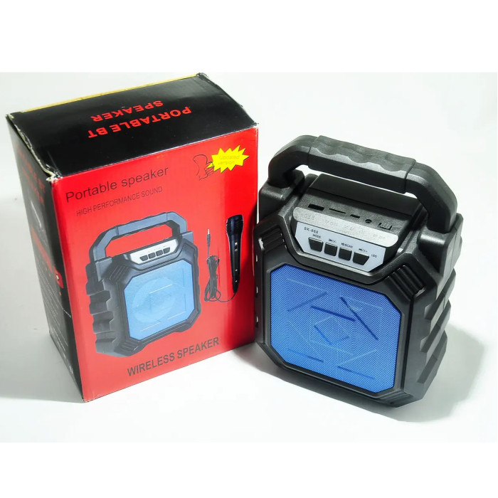 Бездротова портативна колонка Bluetooth YF-668BT. Колір: синій