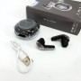 Бездротові навушники TWS T8 PRO з прозорим кейсом Вакуумний LED дисплей Bluetooth 5.3. Колір: чорний