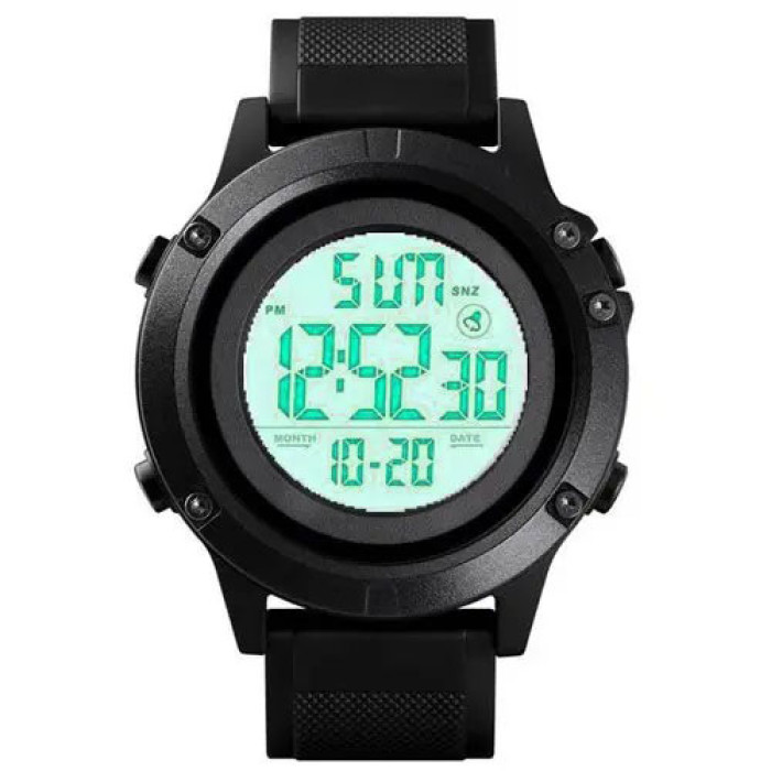 Годинник наручний чоловічий SKMEI 1508BKWT BLACK, годинник наручний електронний тактичний. Колір: чорний