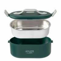 Ланч бокс з підігрівом електричний Adler AD 4505 Green 55 Вт металевий для їжі з кришкою 0,8 л 220В