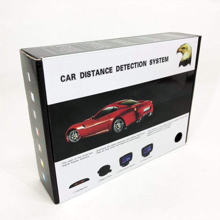 Парктронік (паркувальний радар) Assistant Parking Sensor, 8 чорних датчиків