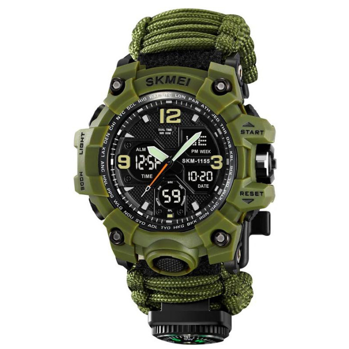 Годинник наручний чоловічий SKMEI 1155BAG PARACORD