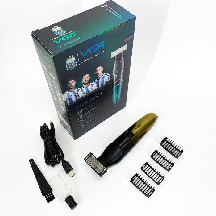 Бритва-триммер для стрижки бороди та вусів VGR V-339 GOLD