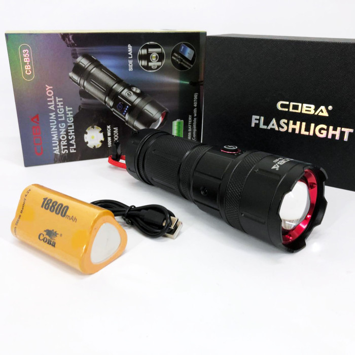 Ліхтар CB-B53-TG, 3х18650, power bank, індикація заряду, Ліхтарик світлодіодний для туриста надпотужний