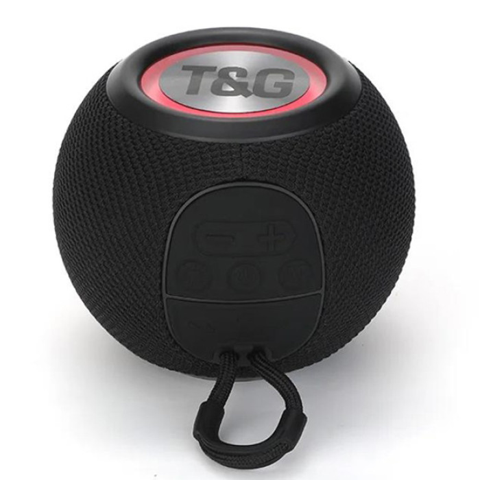 Бездротова потужна колонка TG337 з Bluetooth, RGB-підсвічуванням та радіо. Колір: чорний