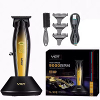 Машинка для стрижки волосся з потужним мотором XPRO VGR V-992 GOLD з насадками 1-2-3 мм