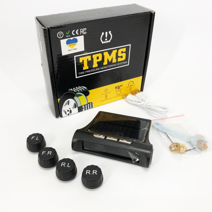 Система контролю тиску у шинах TPMS+SOLAR зовнішні датчики