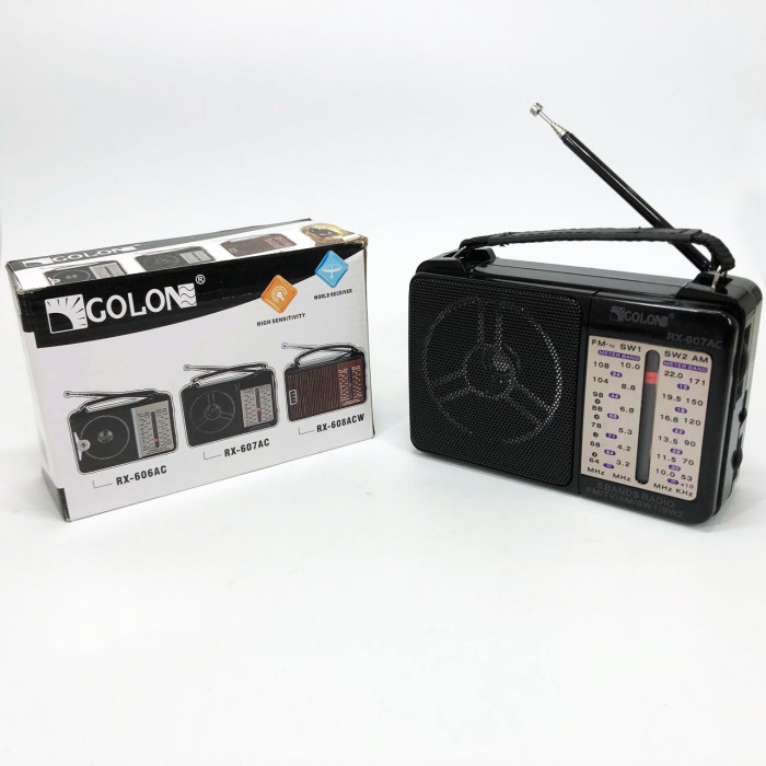 Портативний радіоприймач всехвильовий GOLON RX-607 AC, переносний приймач FM, FM-приймачі