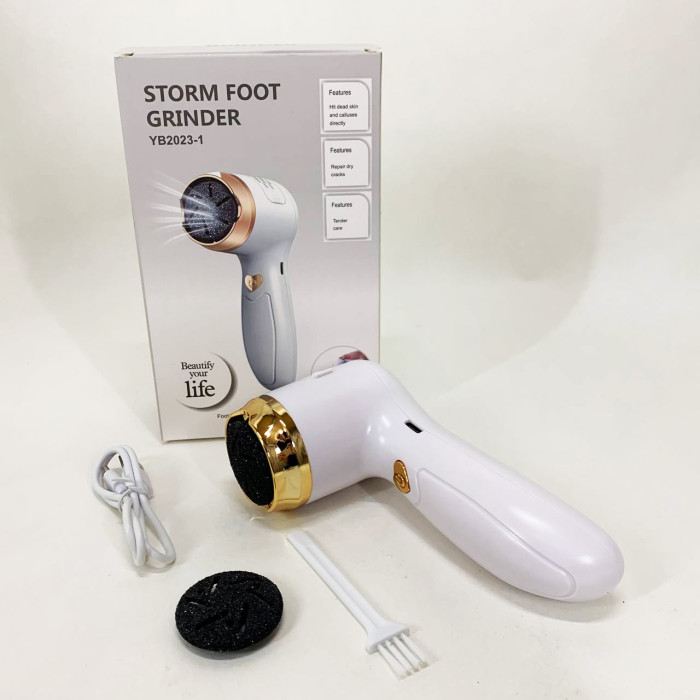 Пемза акумуляторна для видалення грубої шкіри стоп Foot Grinder Y2023 для п'ят з USB-кабелем
