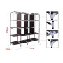 Складна тканинна шафа для одягу 170*45*170см Storage Rack, тканинна шафа для речей Коричнева