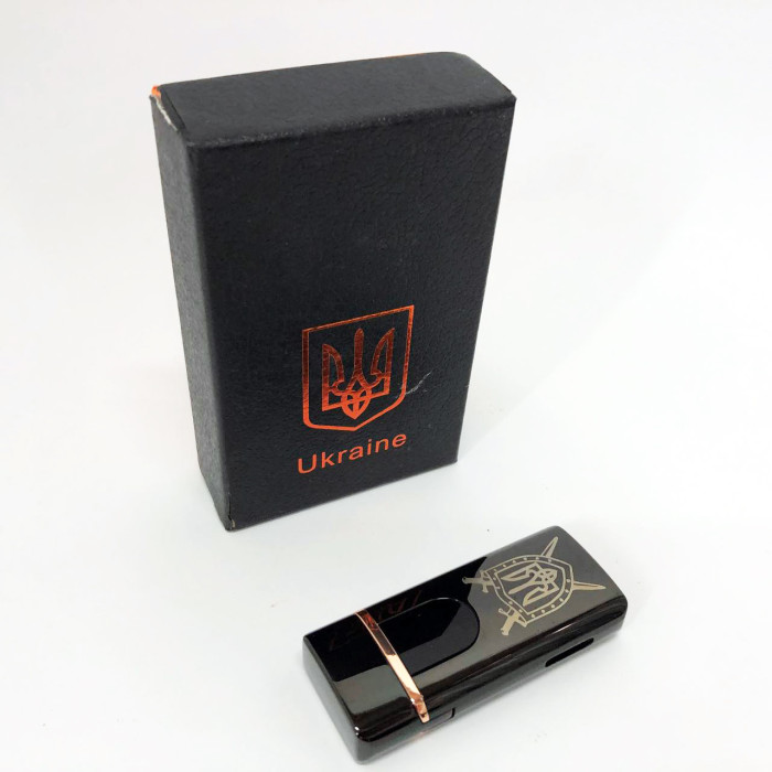 Електрична та газова запальничка Україна з USB-зарядкою HL-432, сенсорна запальничка. Колір: чорний