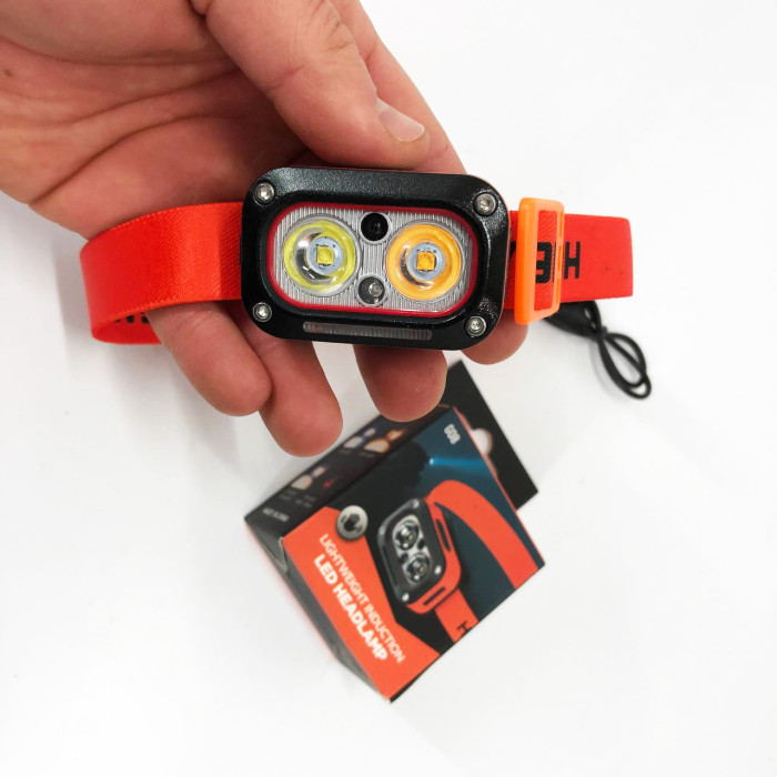 Ліхтар налобний G08-2XPG(white+yellow)+LED(red), Налобний ліхтар для автолюбителів, Led ліхтар налобний